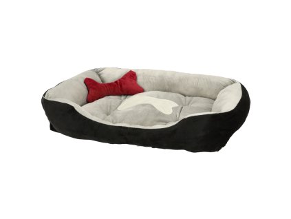 Legowisko dla psa kota poslanie kojec 60 x 45 x 15 cm czarno szary 156121