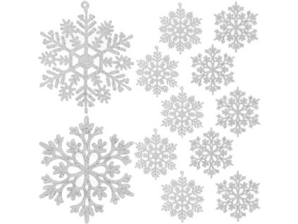 Ruhhy Vánoční ozdoby - sněhové vločky 12 ks. 22516