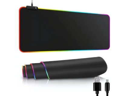 Herní podložka s podsvícením rgb xl 80x30 usb
