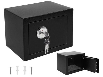 Trezor s mechanickým zámkem 230x170x170mm, černá, 8800