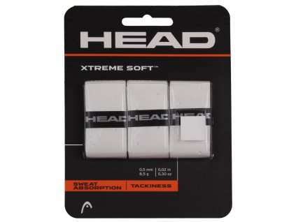 XtremeSoft 3 overgrip omotávka tl. 0,5 mm bílá balení 3 ks