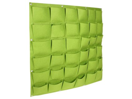Wall Grow Bag 36 textilní květináče na zeď zelená balení 1 ks