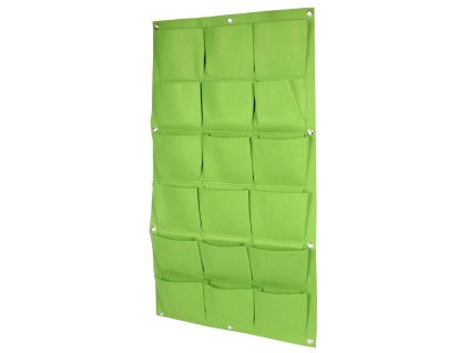 Wall Grow Bag 18 textilní květináče na zeď zelená balení 1 ks