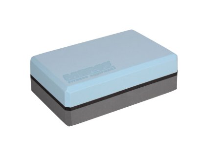 Yoga Block Duo kostka na jógu modrá-šedá výška/ šířka 7,5 cm
