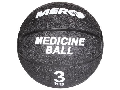 Black gumový medicinální míč hmotnost 3 kg