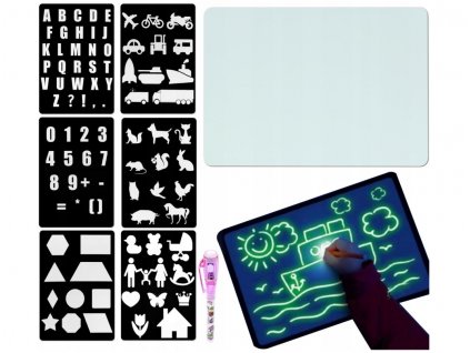Svítící tabule na kreslení GlowTab A4, 9179