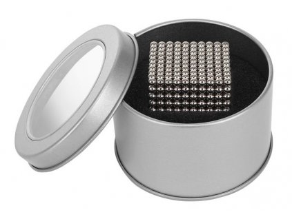 Neocube 3mm, 1000 magnetů, krabička, stříbrná, 9451