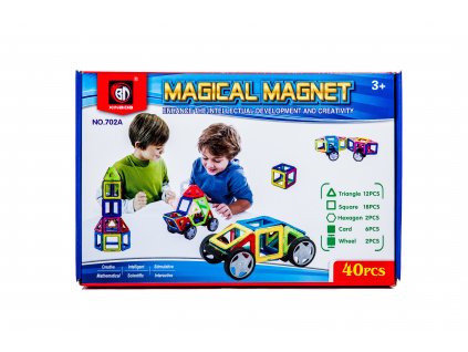 Magnetická stavebnice Magical Magnet 40 dílů, KX9680