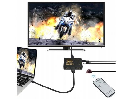 HDMI 4K přepínač s dálkovým ovládáním, 9709