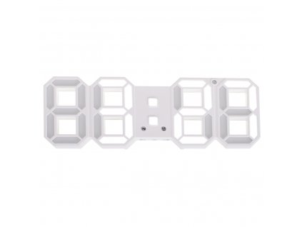 Digitální LED hodiny, bílá, KX7451