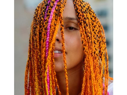 Vlasový příčesek - oranžový