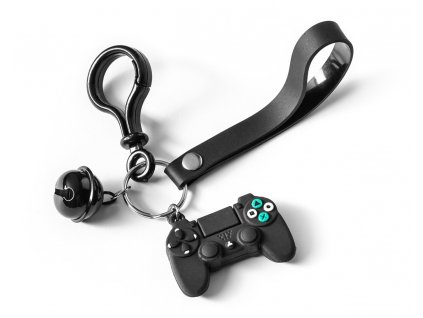 eng pl Gamer keychain with a bell BLACK 2854 2