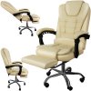 Malatec Kancelářská židle s podnožkou - bílá 23287