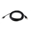Premium USB kabel prodlužovací A-A, 2xstíněný 5m, černý, 352