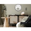 Nástěnné hodiny velké tiché 30cm kulatý ukazatel datum teplota dřevo
