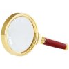 Ruční lupa 80mm gold glass elegant