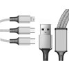 Verk 06278_S 3v1 usb kabel pro telefon lightning kabel iphone micro usb typ-c 1,2 m AKCE