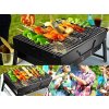 Cestovní gril přenosný skládací kufr na dřevěné uhlí kempování bbq
