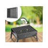 Cestovní gril přenosný skládací kufr na dřevěné uhlí kempování bbq