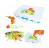 Mozaika dětské puzzle plastové bloky, šroubovák, 9427