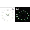 Designové 3D nalepovací hodiny fluorescentní 50 - 60cm, KX7442