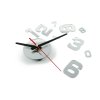 Nástěnné interiérové hodiny velká čísla, samolepící, stříbrná, KX9713_1