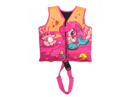 Dětská neoprenová plavecká vesta Princess růžová 18-30 kg