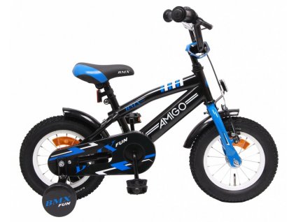 Dětské kolo AMIGO BMX Fun černá/modrá 12