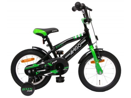 Dětské kolo AMIGO BMX Fun černá/zelená 14