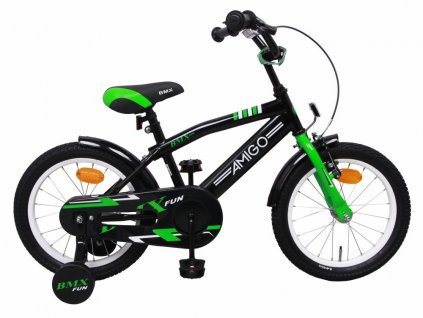 Dětské kolo AMIGO BMX Fun černá/zelená 16