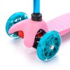 Dětská koloběžka Meteor Tucan 22659 s LED kolečky růžovo-modrá