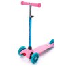 Dětská koloběžka Meteor Tucan 22659 s LED kolečky růžovo-modrá