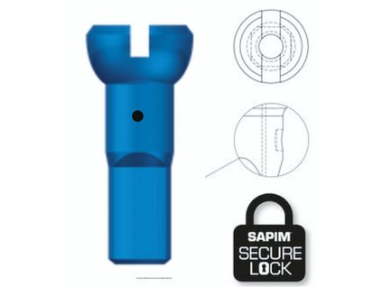 Sapim nipl Alu Polyax 14 modrý secure lock