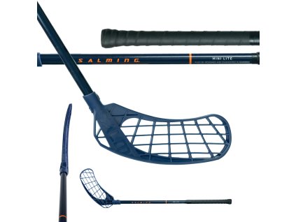 SALMING Quest2 Mid Minilite 35 Navy/Nectarine (Délka hole 60 (71) cm, Strana hole Levá ruka dole)
