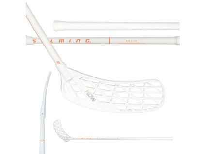 SALMING Flow Midlite 29 White/Nectarine (Délka hole 96 (107) cm, Strana hole Pravá ruka dole)