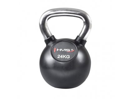 Vinylový kettlebell s chromovaným úchopem HMS KGC 24 kg