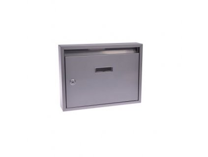Schránka poštovní paneláková 320 x 240 x 60 mm šedá bez děr