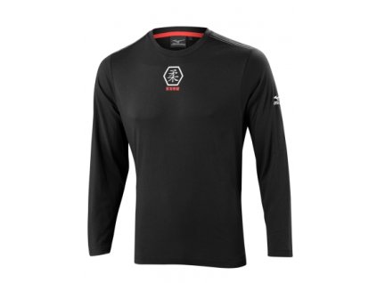Mizuno sportovní triko dlouhý rukáv - černé