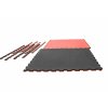 Tatami puzzle Crossline Grappling 1m x 1m x 2cm červeno-černá