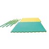 Tatami puzzle Crossline Grappling 1m x 1m x 2cm zeleno-žlutá