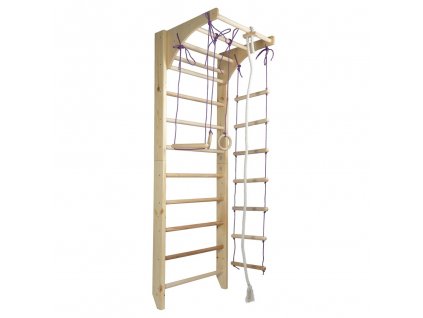 Žebřiny s odnímatelnou hrazdou a příslušenstvím KOMBI 2 – výška 220/240 cm, nosnost 120 kg