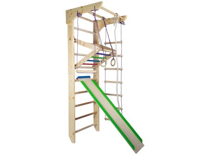 Wooden Wall Bars with Accessories KINDER 3 – 220/240 cm – 120 kg Capacity