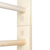 Wooden Wall Bars with Removable Horizontal Bar and Rope Accessories KOMBI 2 – 220/240 cm – 120 kg Capacity