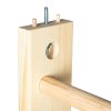 Wooden Wall Bars with Removable Horizontal Bar and Rope Accessories KOMBI 2 – 220/240 cm – 120 kg Capacity