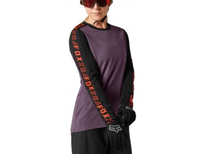 Fox cyklo dres W Ranger Dr Ls Jersey, black/purple, L