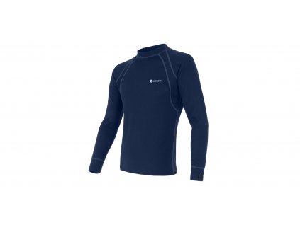 Sensor Double Face pánské triko dlouhý rukáv, deep blue