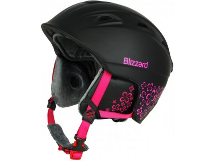 BLIZZARD Helma W2W DEMON SKI HELMET, black matt/magenta flowers