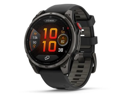 Garmin outdoorové hodinky Fenix® 8 Amoled, 47mm, Sapphire, Carbon grey DLC titanium