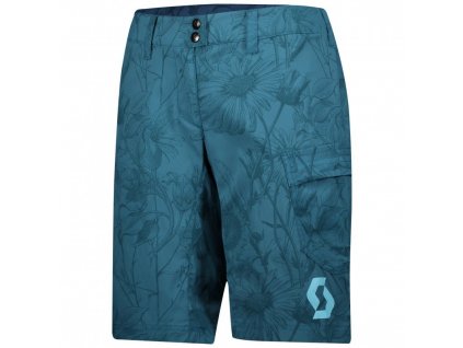 Scott šortky SHORTS W'S TRAIL FLOW W/PAD lunar blue, XL