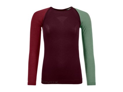 Ortovox triko 120 Competition Light Long Sleeve Women's, dark wine (Velikost M)